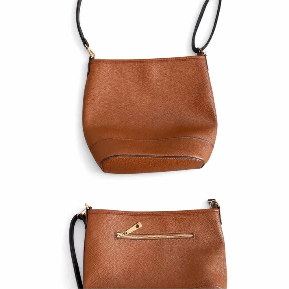 Fabriano Italia 100% Leather Made in Italy Chic Tan Crossbody Bag - Picture 1 of 6